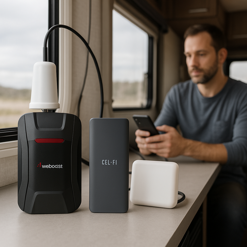Best Cell Signal Boosters for RVs: weBoost vs Cel-Fi Ranked